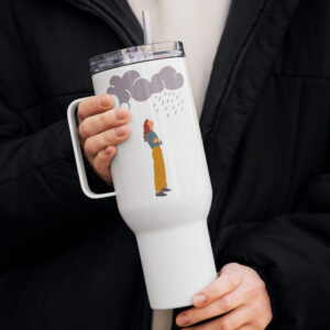 travel mug with a handle